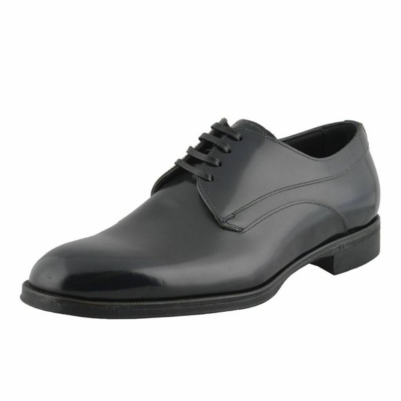 Dolce & Gabbana Deep Blue Leather Oxfords Shoes main image 4